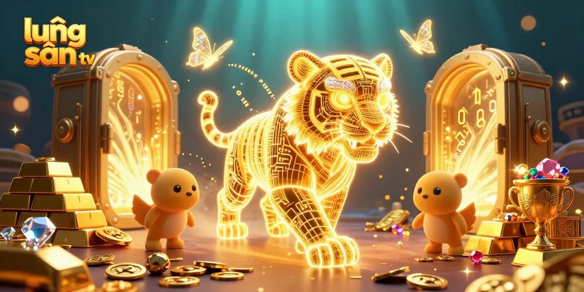 Experience thrilling bets at lương sơn tv with a dazzling casino scene featuring a golden tiger.