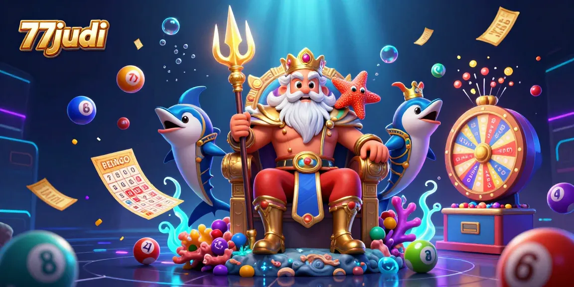 77judi brings thrilling fun with a vibrant scene of Neptune and exciting gaming elements.