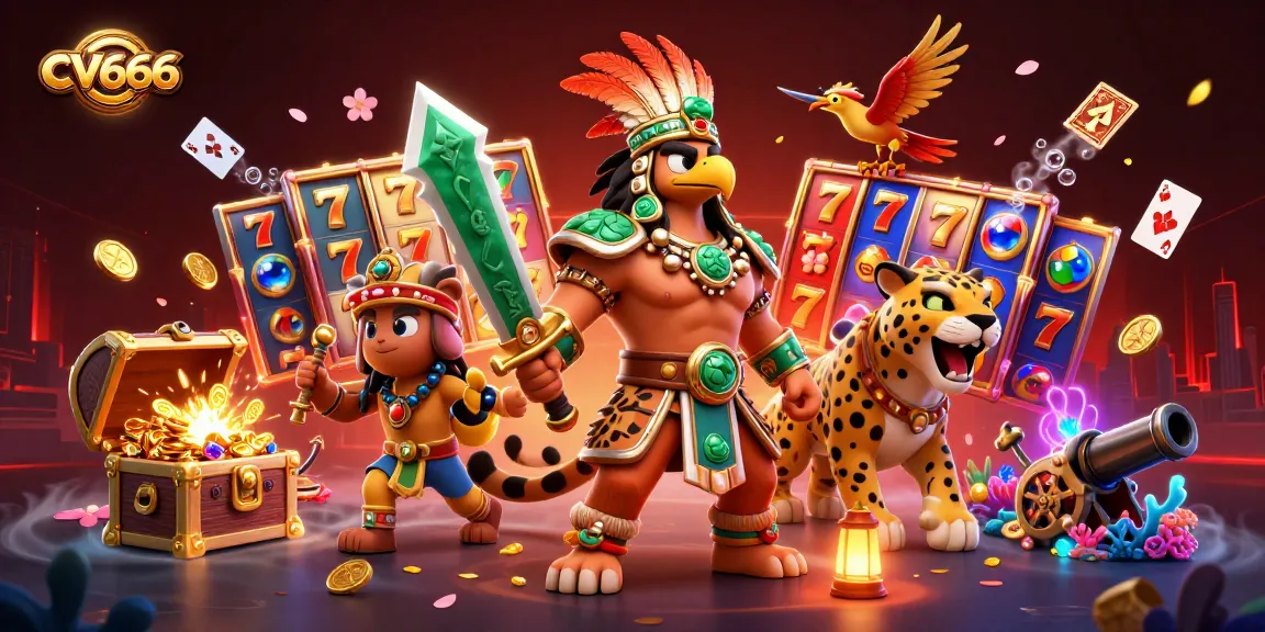 Experience thrilling slots and jackpots at CV666, featuring dynamic 3D casino warriors in action.