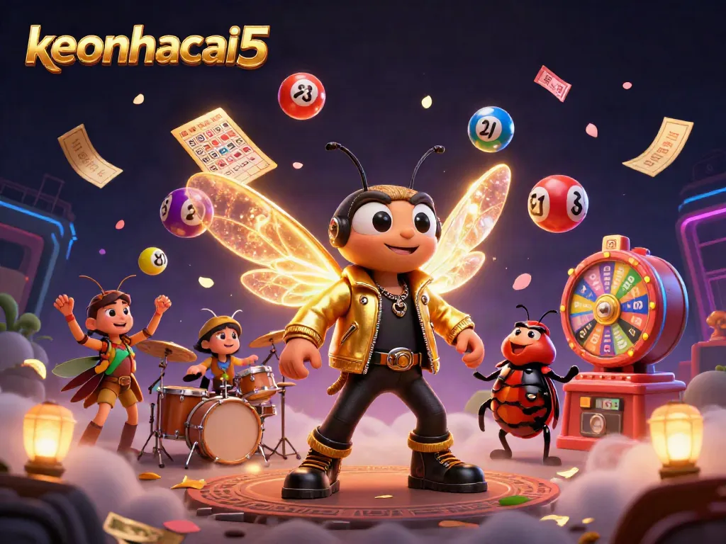 Experience winning with keonhacai5 as the dynamic rock star cicada takes center stage in a vibrant gambling adventure.